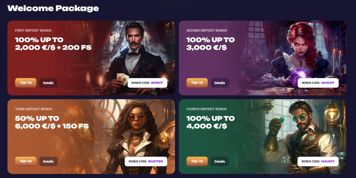 Spirit Casino home page
