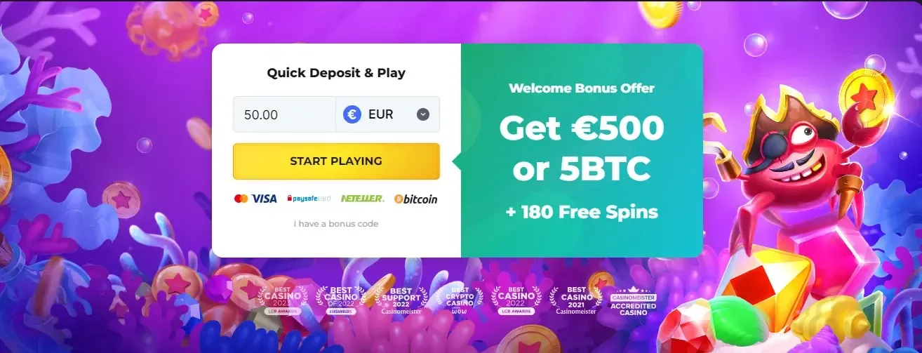 BitStarz home page