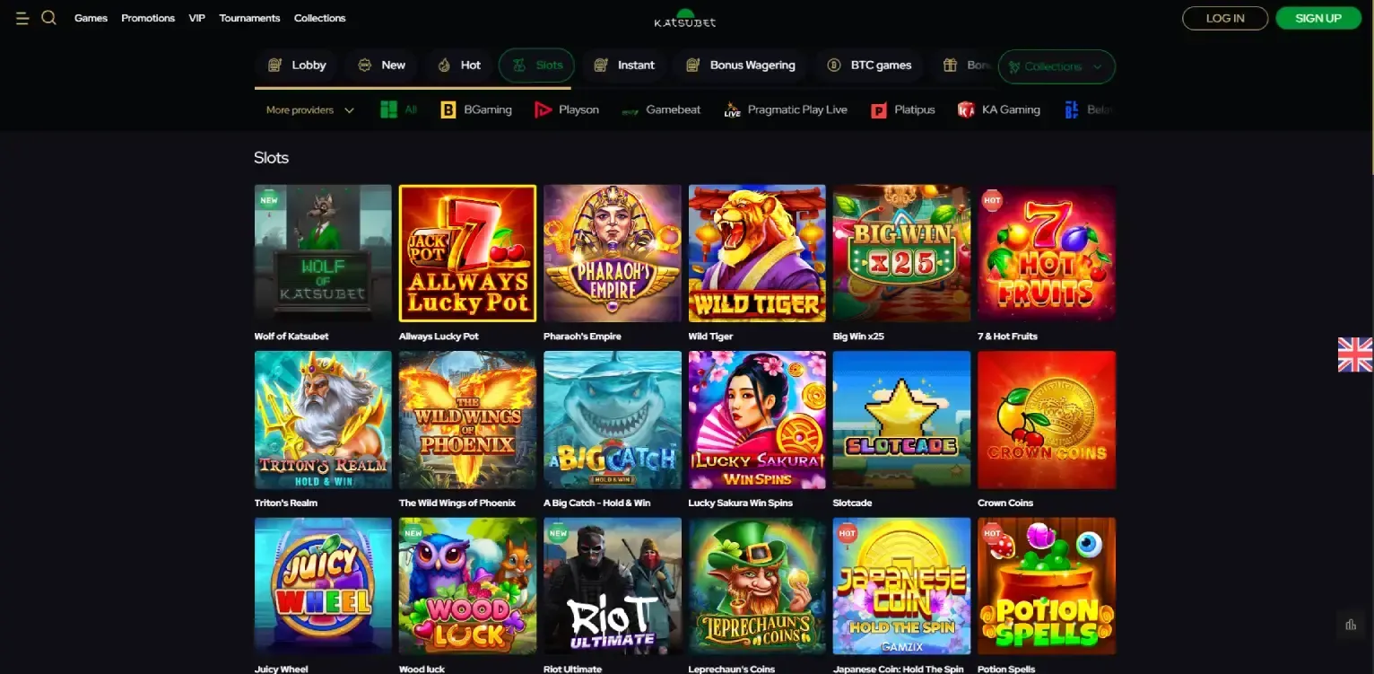 KatsuBet home page