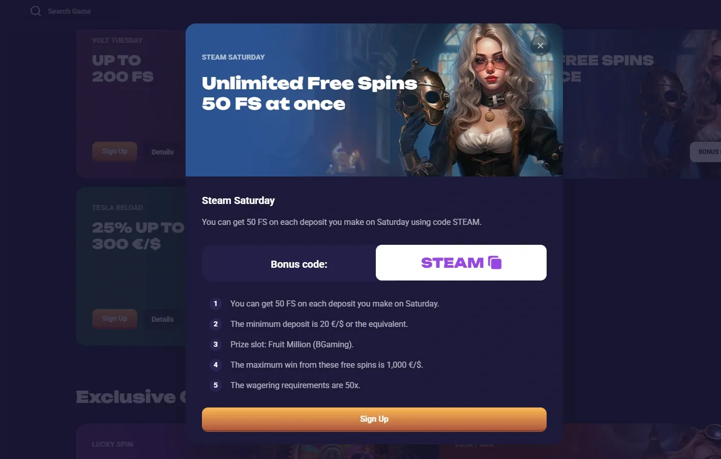 Spirit Casino home page