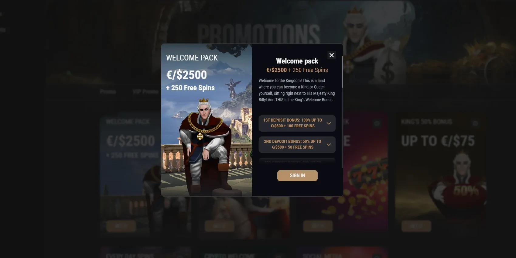 King Billy home page