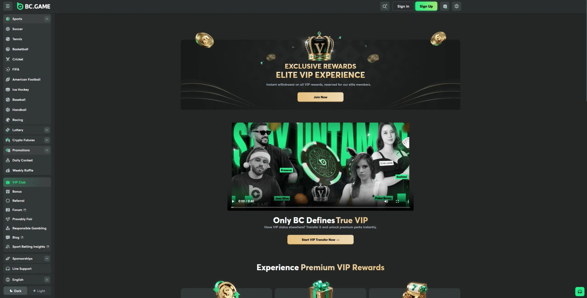 BC GAME VIP Page 