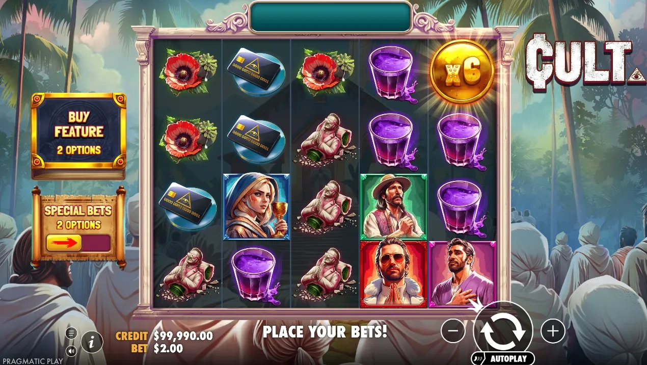 Gameplay-Screenshot des Cult Demo-Slots von Pragmatic Play