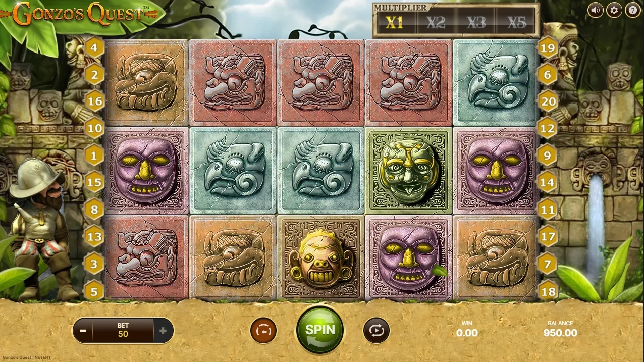 Gonzo's Quest Slot Demo Gameplay