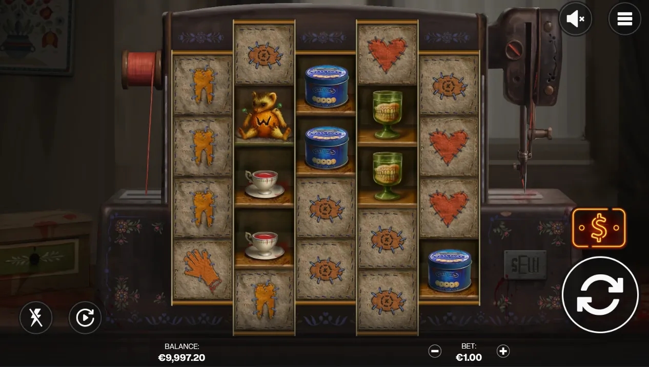 Captura de tela do jogo do slot demo Sew da Shady Lady