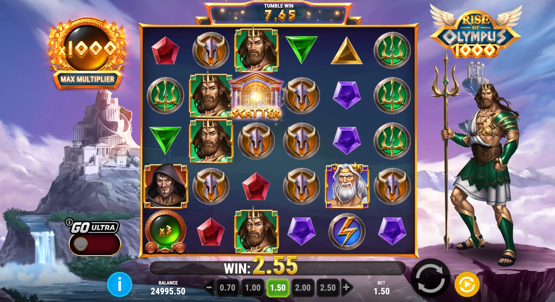 Rise of Olympus 1000 Slot Gameplay