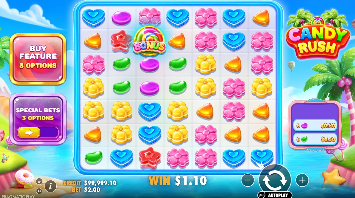 Candy Rush Slot Gameplay