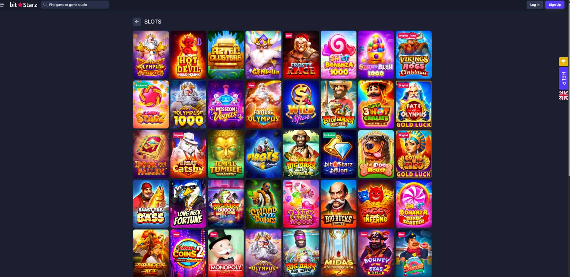 BitStarz Casino Lobby