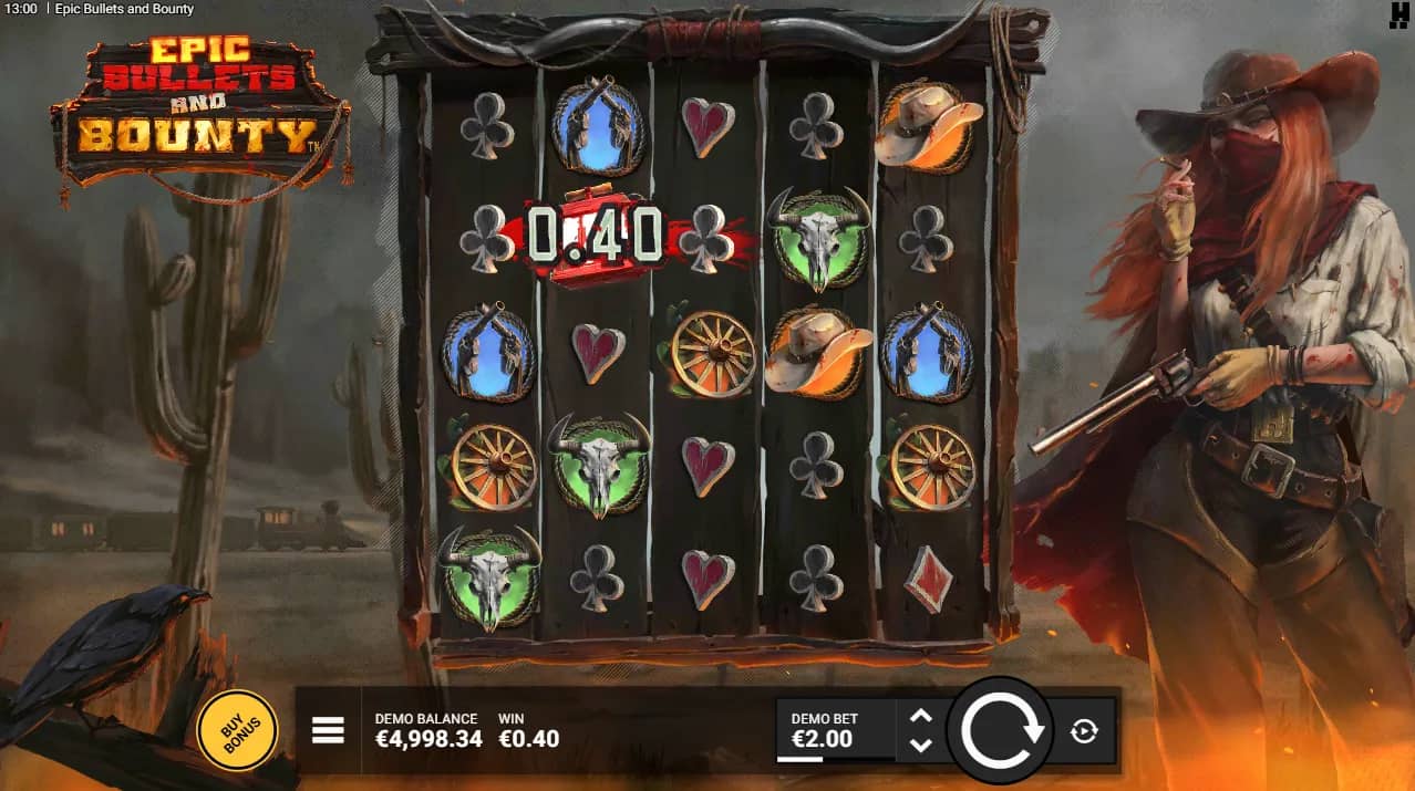 Epic Bullets and Bounty Slot Gameplay by Hacksaw Gaming