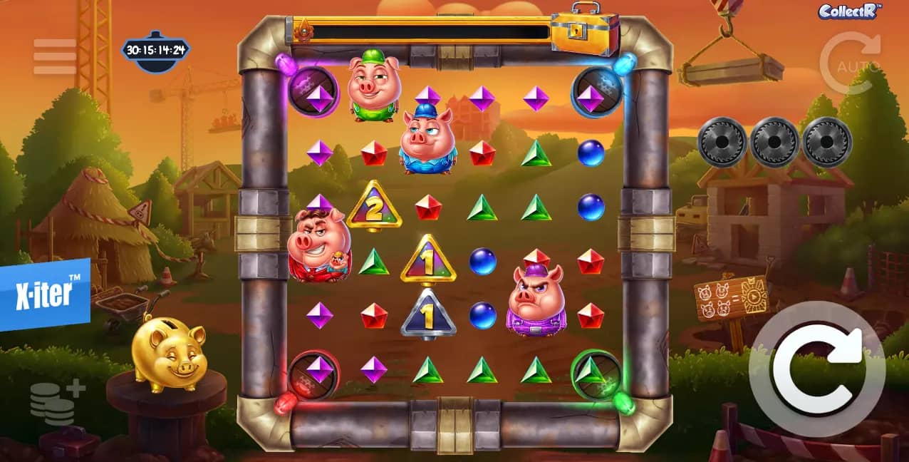 Huff N' Puff CollectR Slot Demo Gameplay