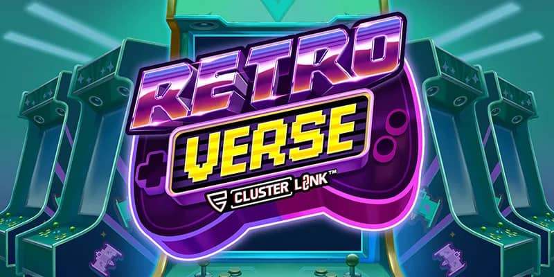 RetroVerse Slot Banner with Logo