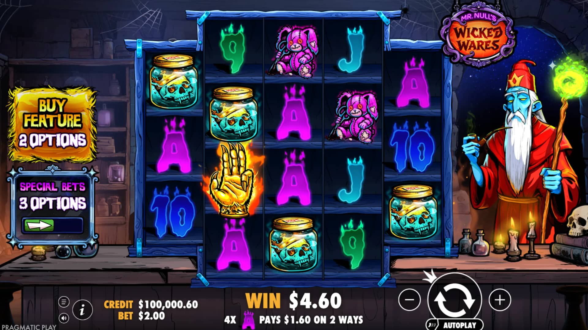 Mr Nulls Wicked Wares Slot Gameplay