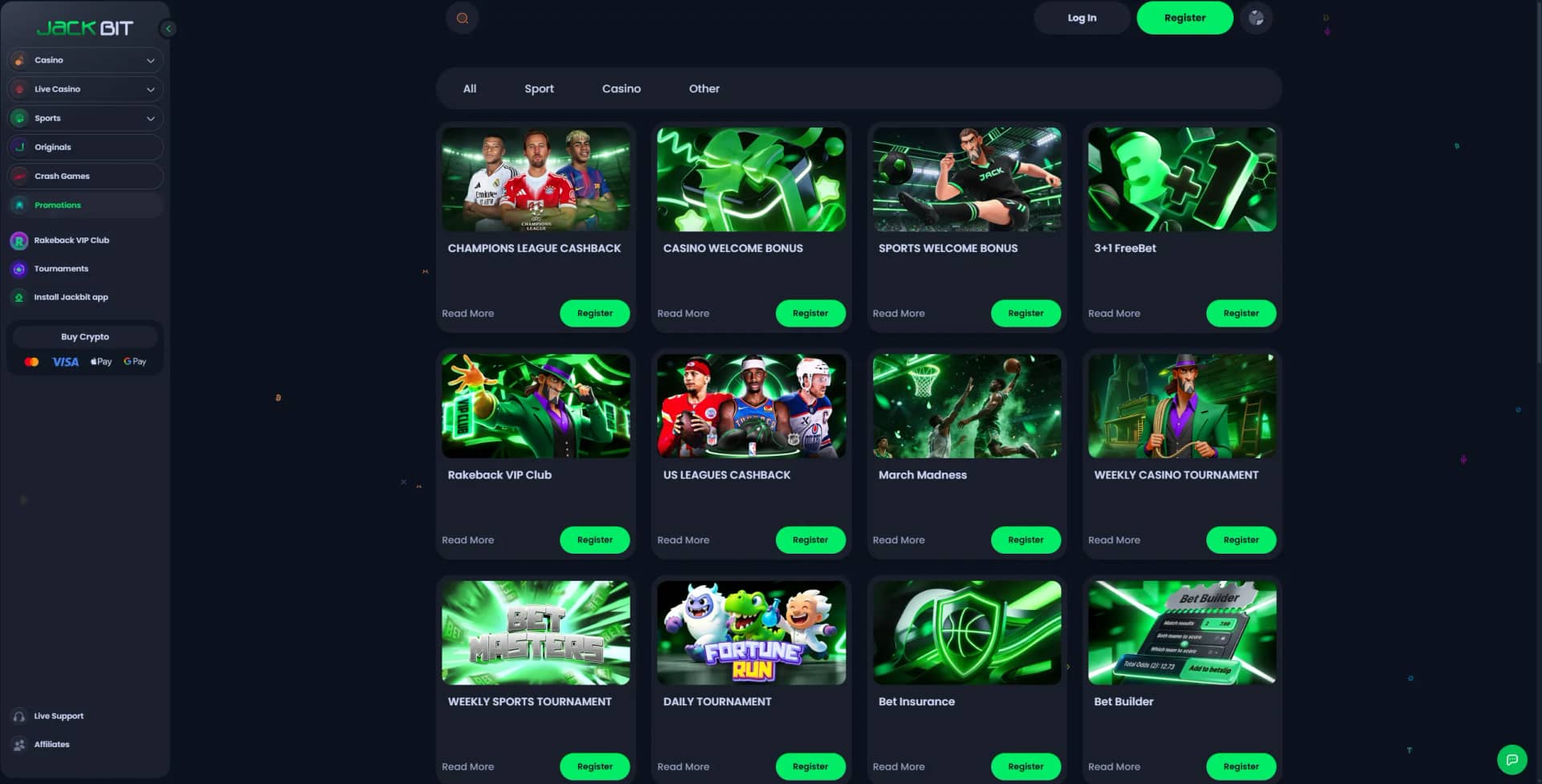 Jackbit Casino Promotions Page