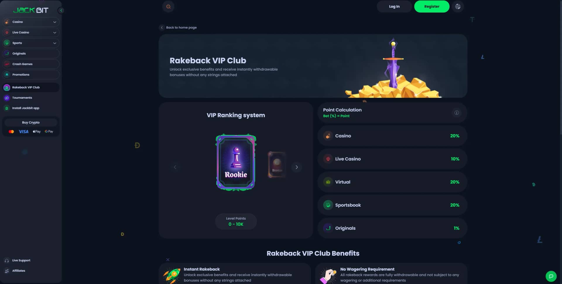 Jackbit VIP Promotional Page