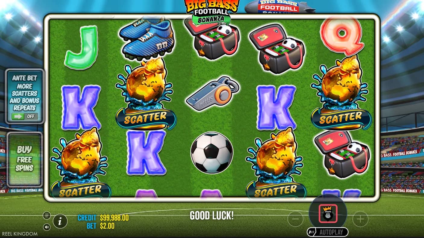 Big Bass Football Bonanza Slot Gameplay