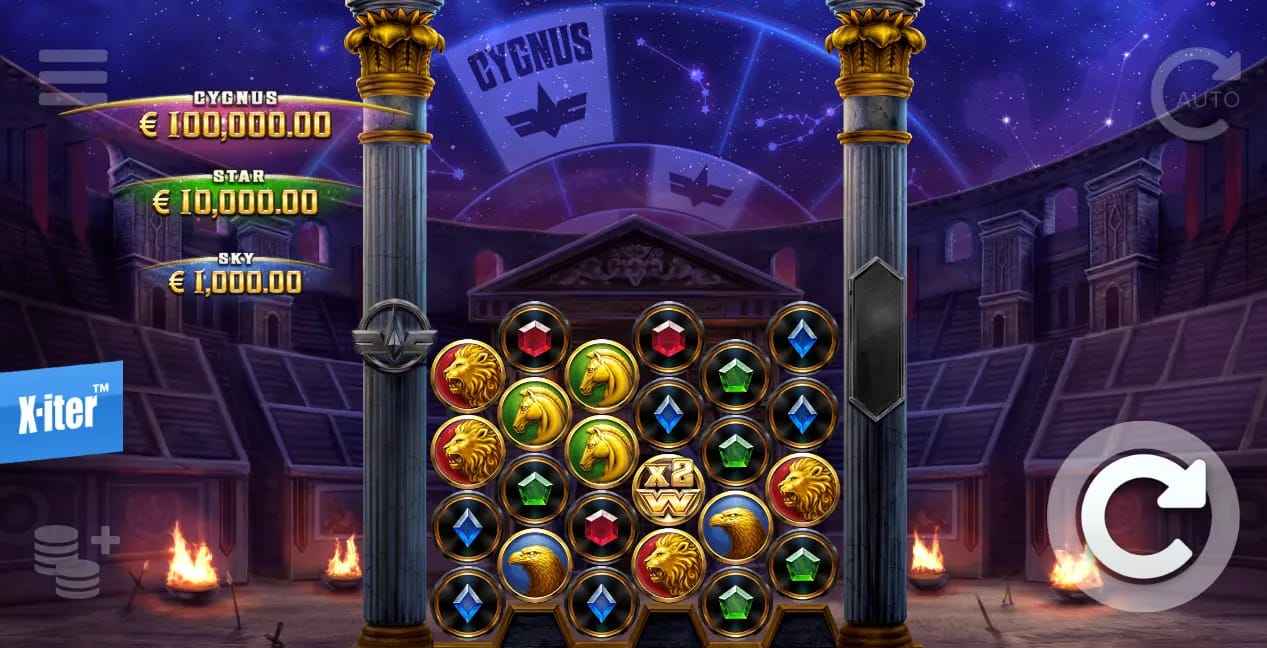 Capture d'écran du jeu de la machine à sous démo Cygnus 3 de Elk Studios