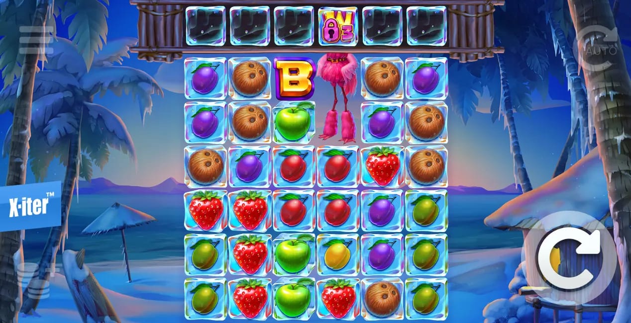 Gameplay-Screenshot des Tropicool Demo-Slots von Elk Studios