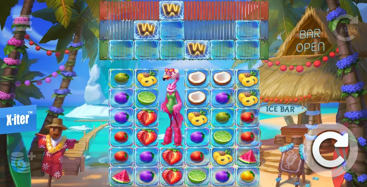 Gameplay-Screenshot des Tropicool 2 Demo-Slots von Elk Studios