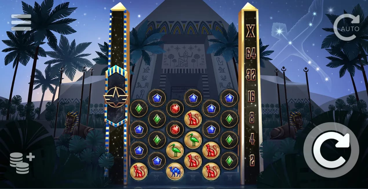 Gameplay-Screenshot des Cygnus Demo-Slots von Elk Studios