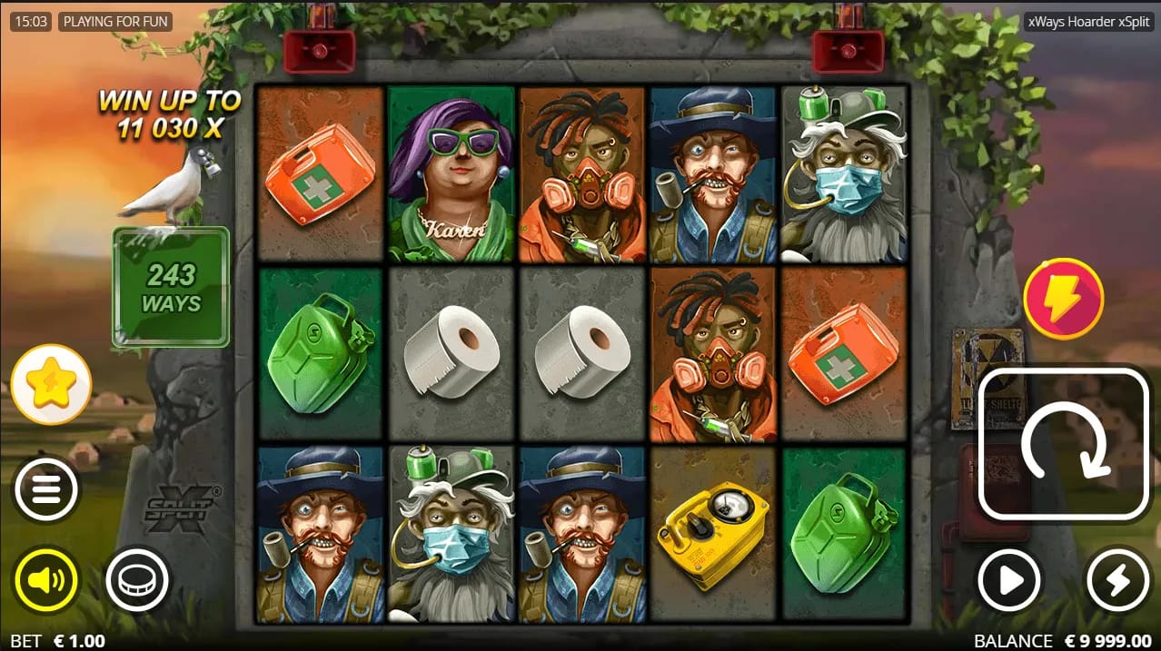 Capture d'écran du jeu de la machine à sous démo xWays Hoarder xSplit de NoLimit City