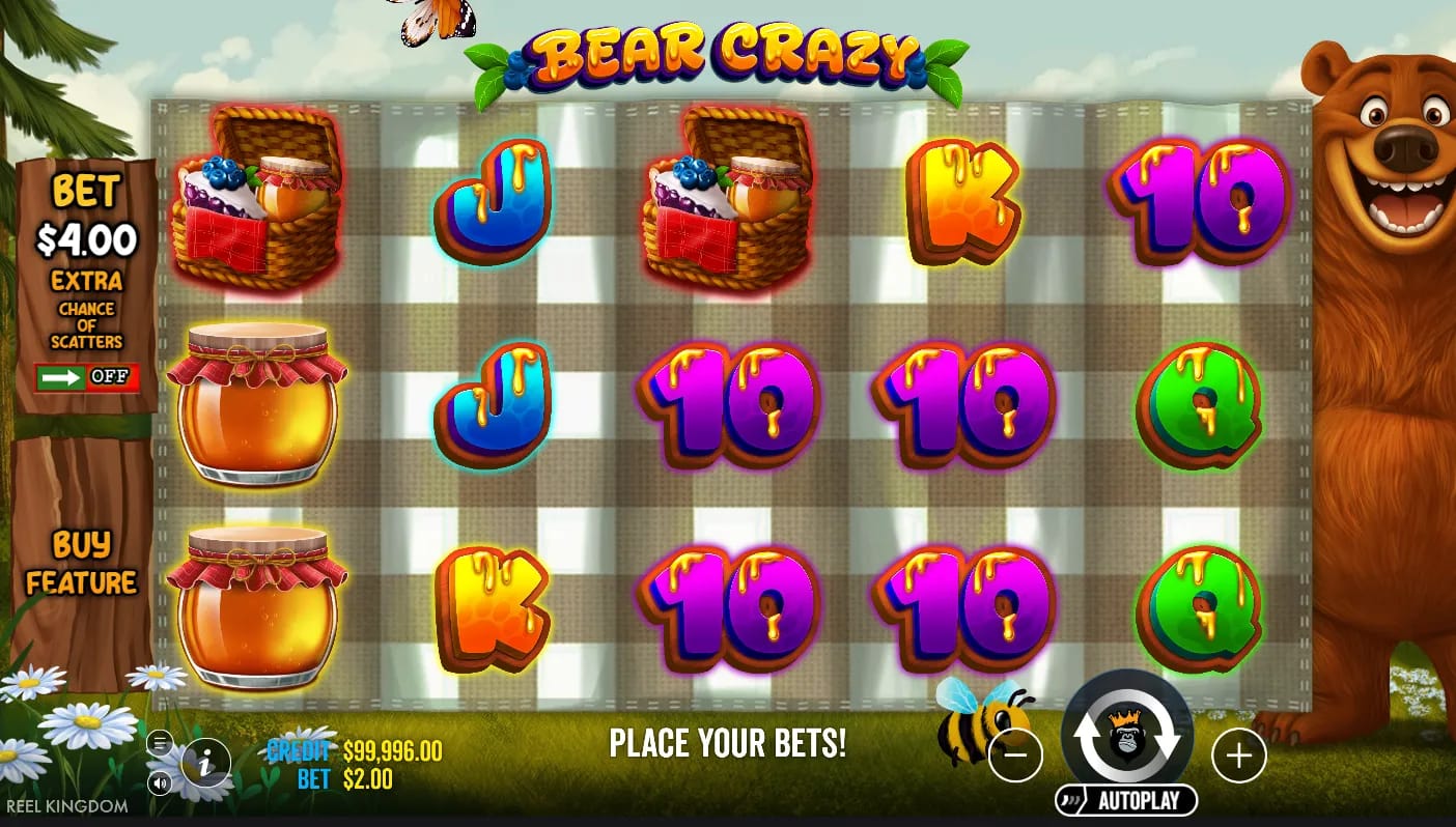 Captura de tela do jogo do slot demo Bear Crazy da Pragmatic Play