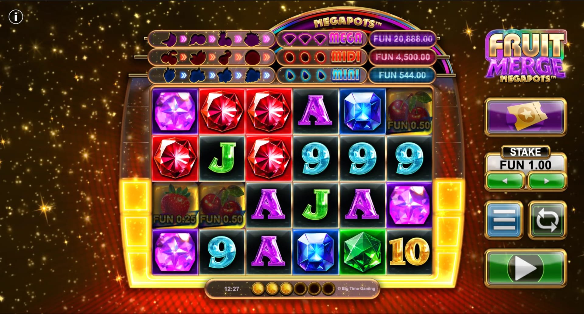 Fruit Merge Megapots Slot Gameplay