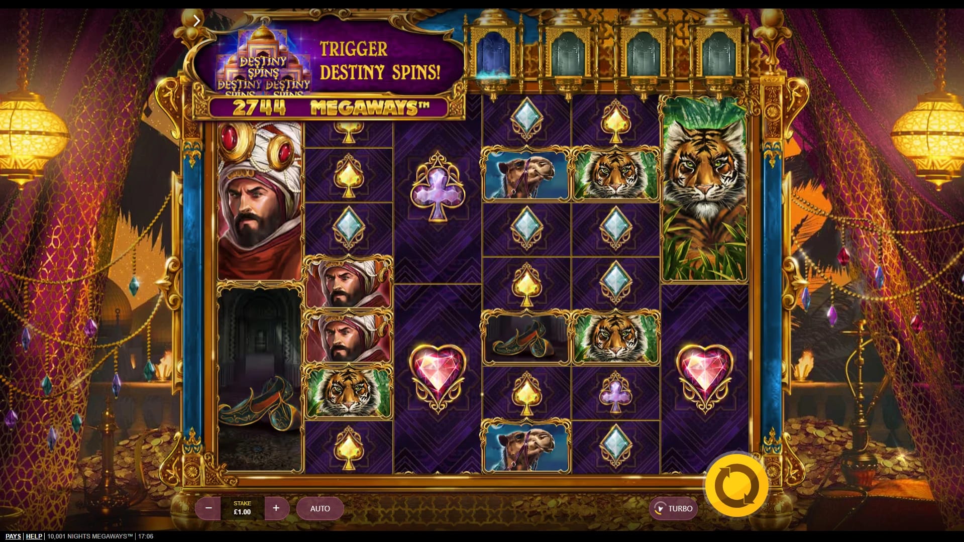 10,001 Nights Megaways Slot Gameplay