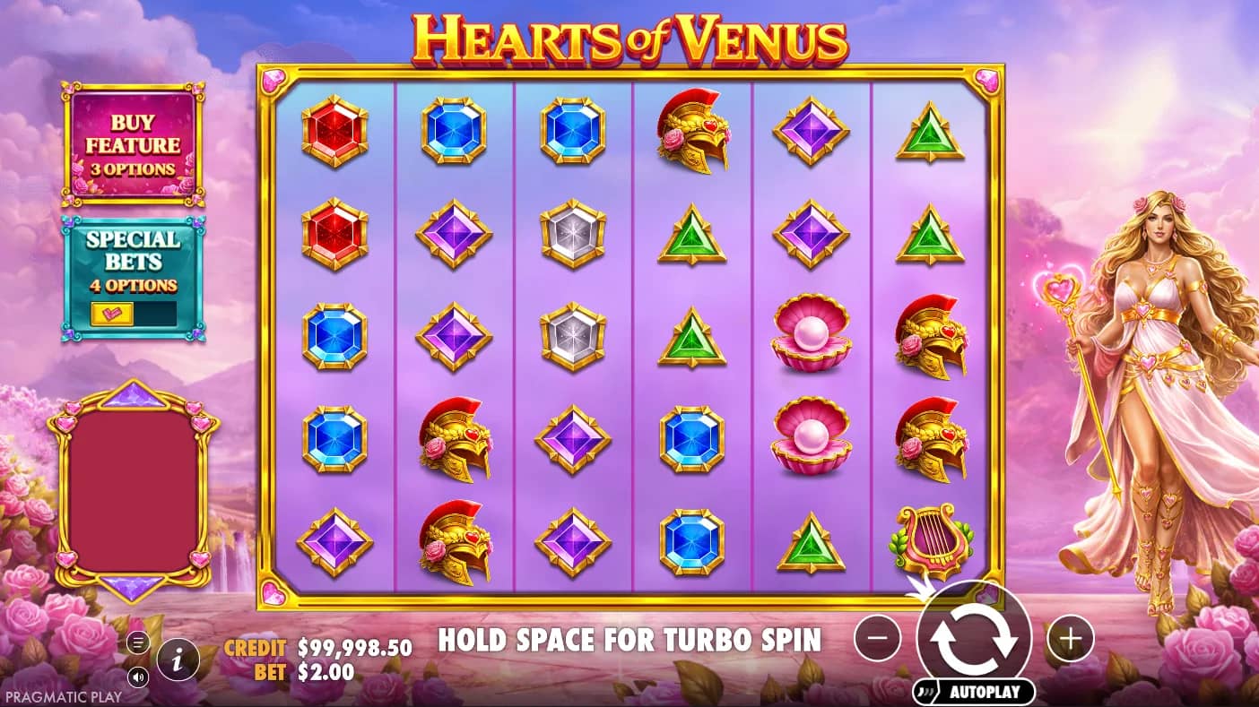 Hearts of Venus Demo Slot by Pragmatic Play Gameplay Screenshot