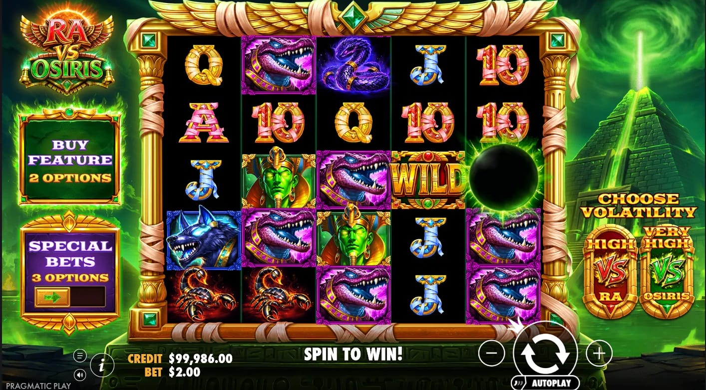 Ra vs Osiris Demo Slot by Pragmatic Play Gameplay Screenshot