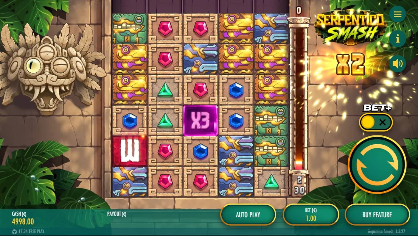 Serpentico Smash Demo Slot by Thunderkick Gameplay Screenshot