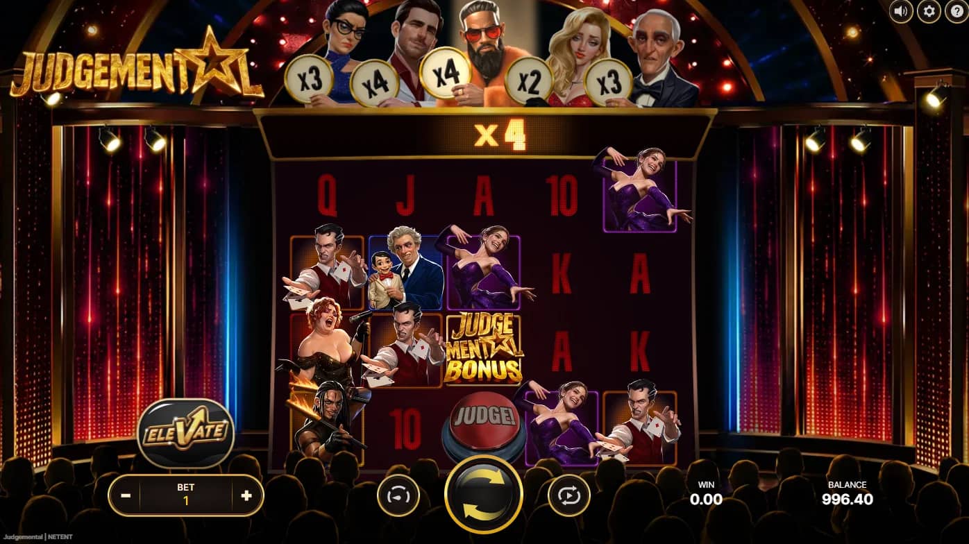 Judgemental Demo Slot by NetEnt Gameplay Screenshot