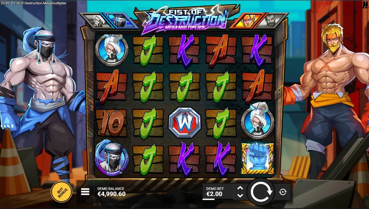 Fist of Destruction Megamultiplier Demo Slot by Hacksaw Gaming Gameplay Screenshot