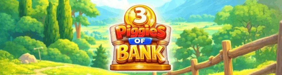 Banner des 3 Piggies of Bank Demo-Slots von Yggdrasil Gaming