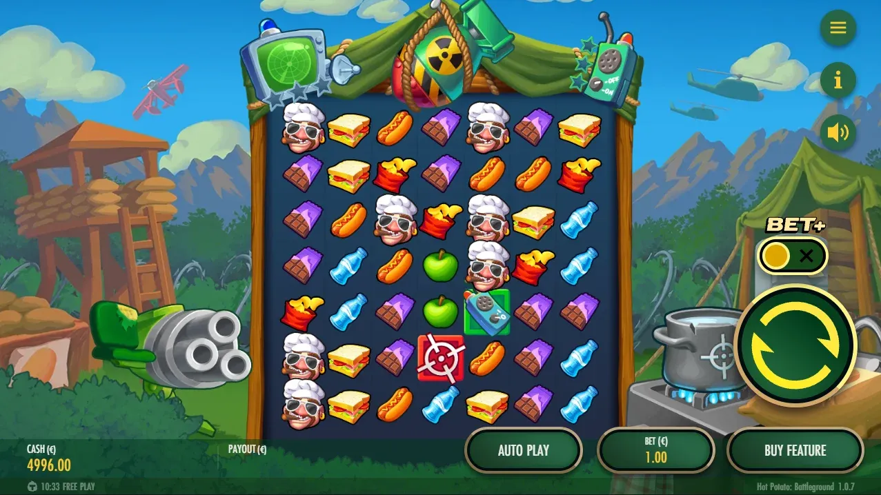 Hot Potato Battleground Demo Slot by Thunderkick Gameplay Screenshot