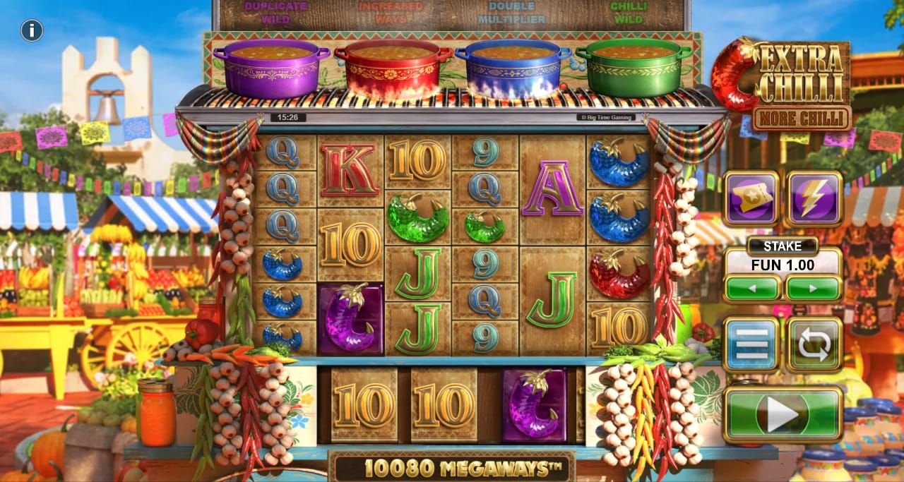 Extra Chilli More Chilli Demo Slot by Big Time Gaming Gameplay Screenshot