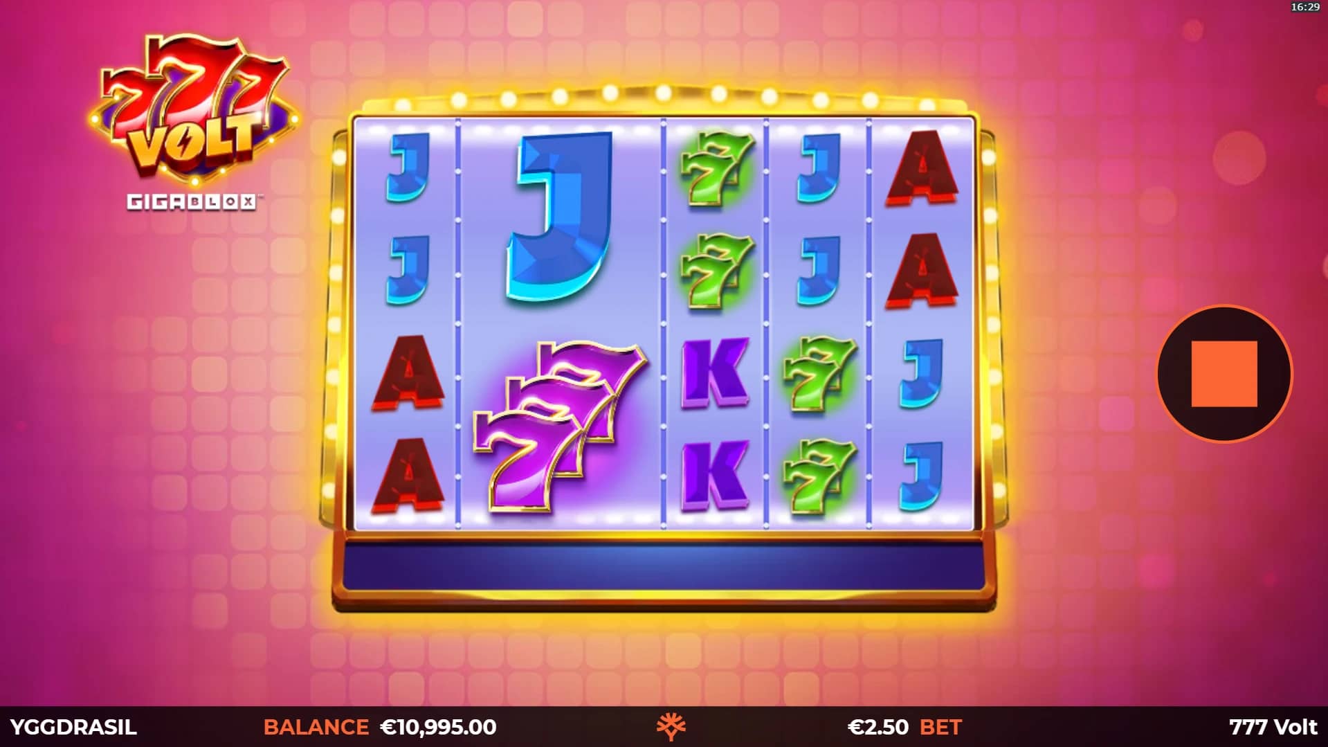 777 Volt GigaBlox Slot Gameplay