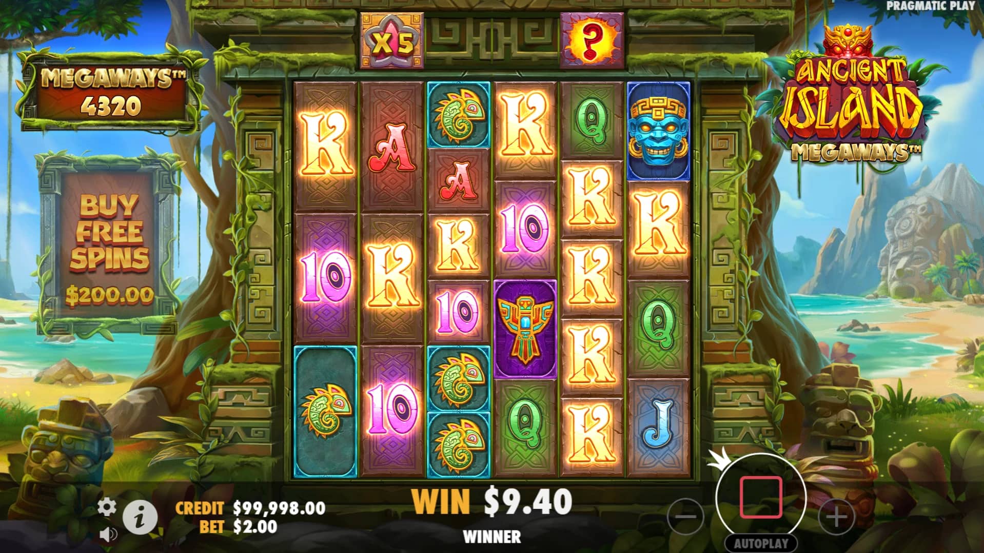 Ancient Island Megaways Slot Gameplay