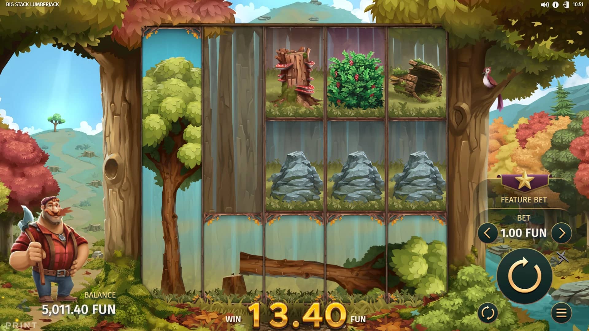Big Stack Lumberjack Slot Gameplay