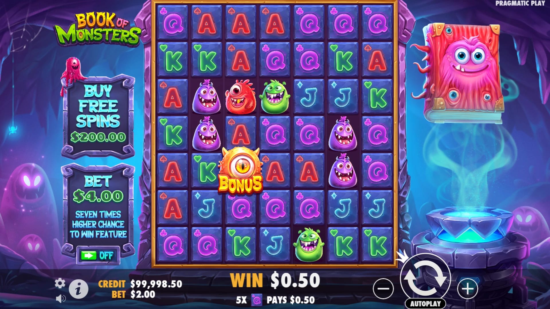 Book of Monsters Slot Gameplay