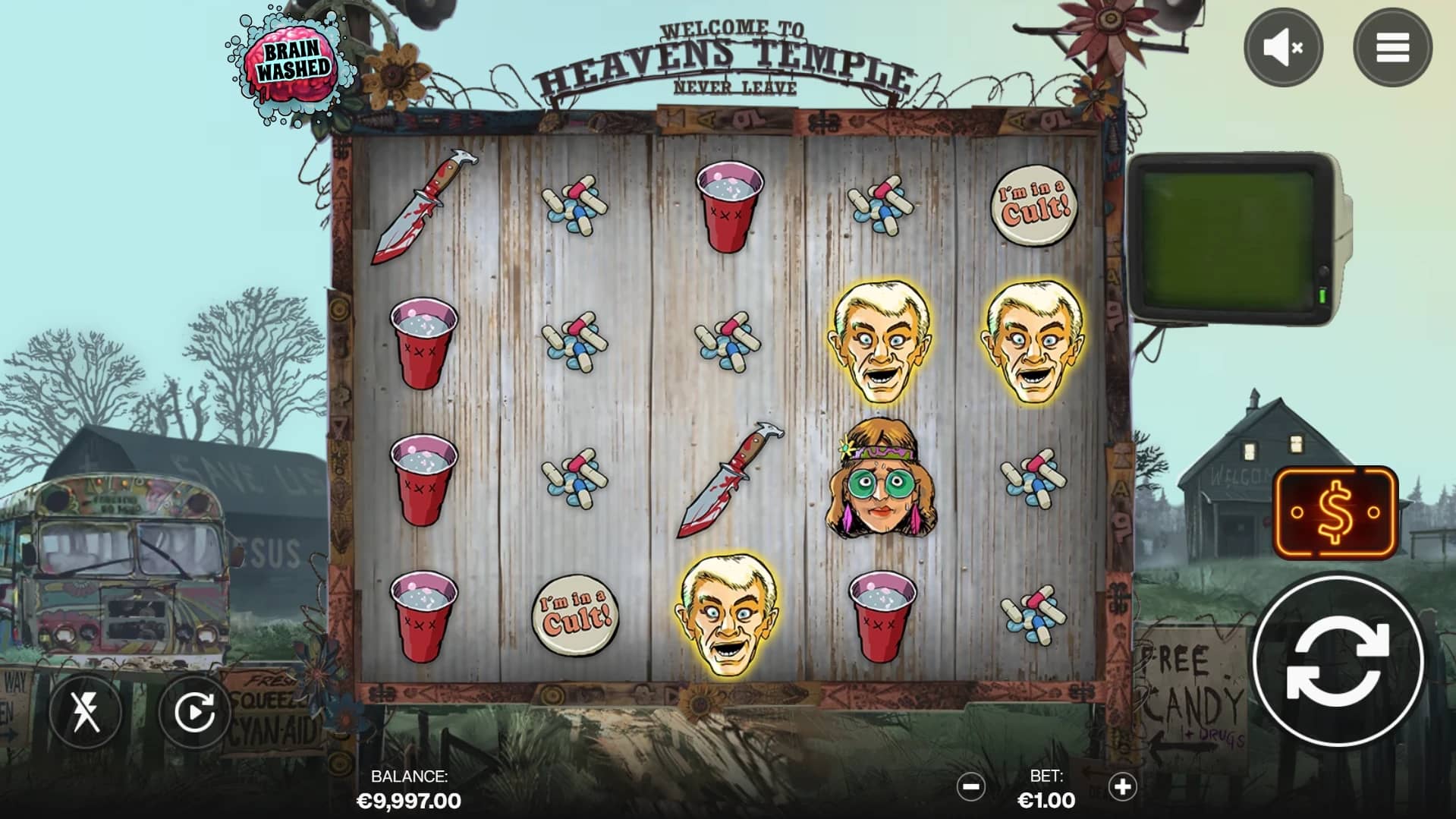 Brainwashed Slot Gameplay
