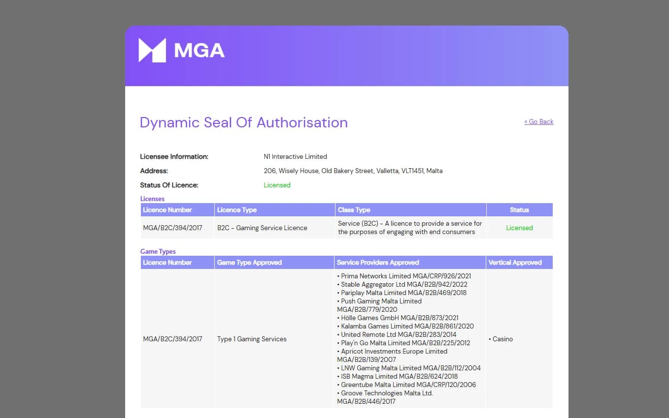 Slot Hunter License Certificate