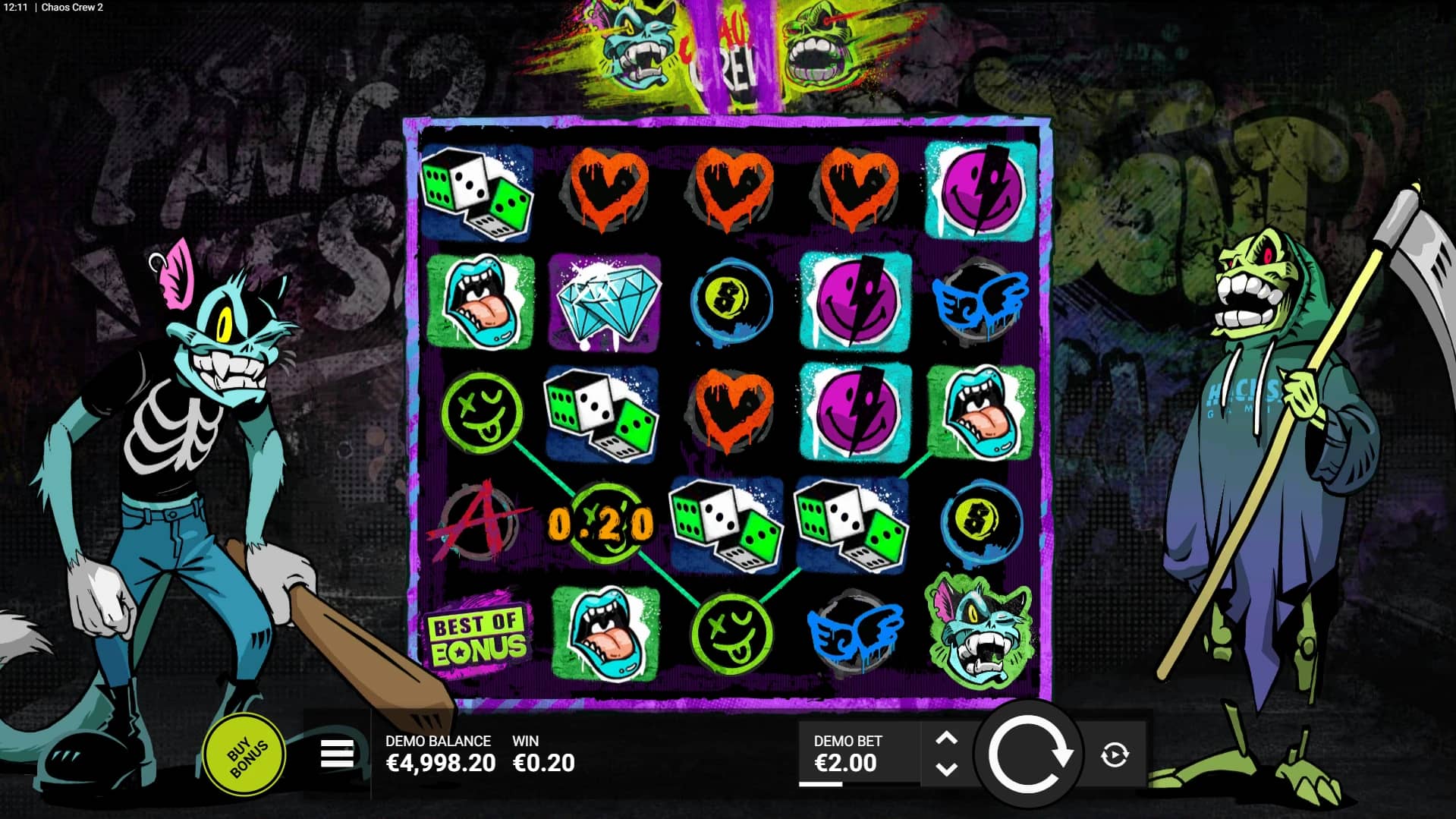 Chaos Crew 2 slot demo gameplay