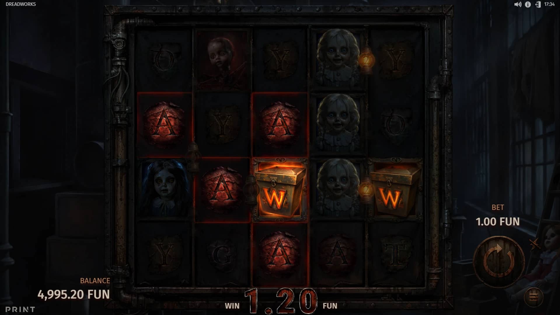 Dreadworks Slot Gameplay