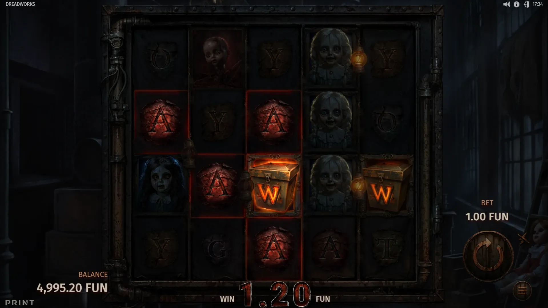 Dreadworks Slot Gameplay