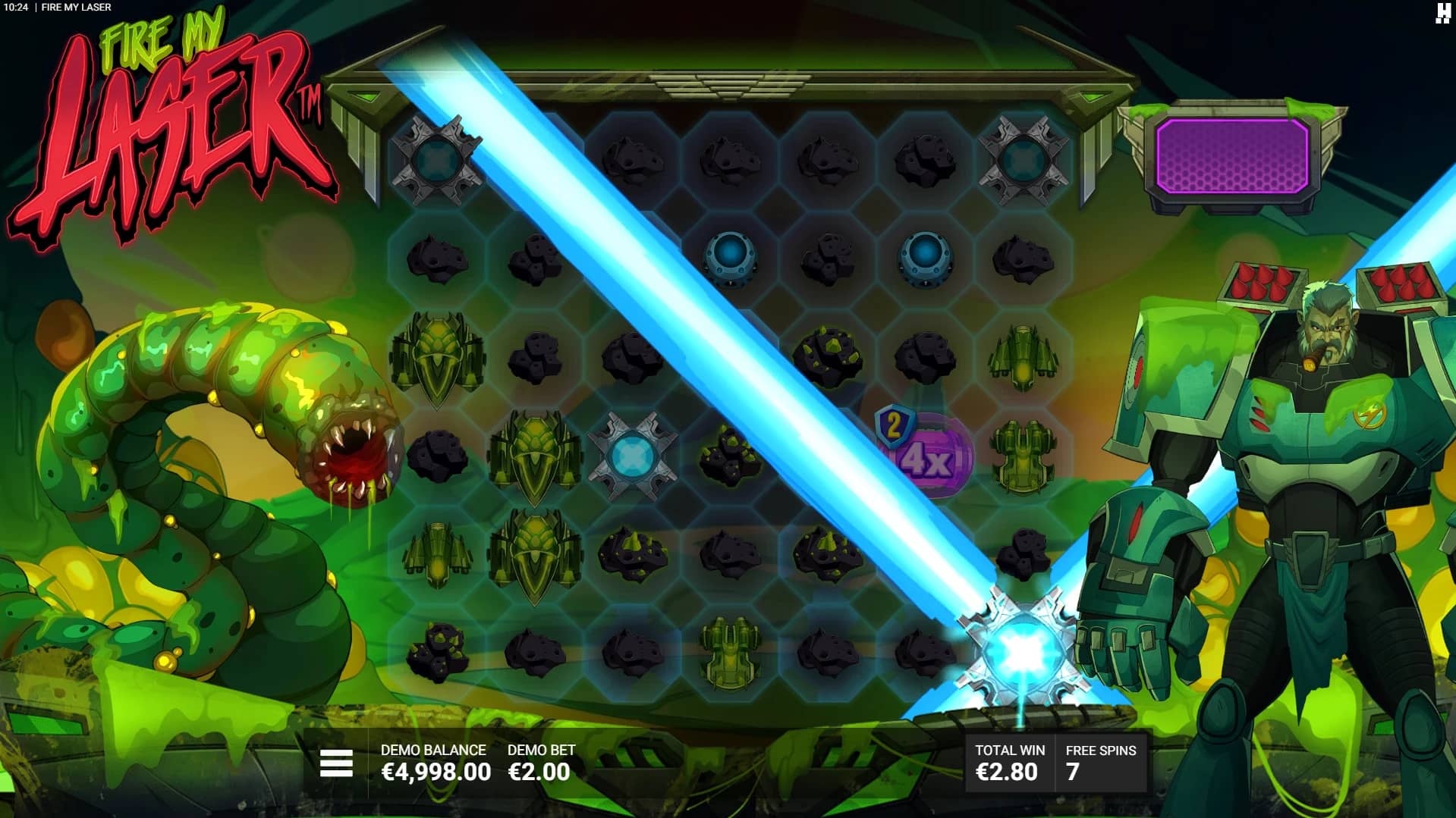 Fire My Laser Slot Bonus Gameplay