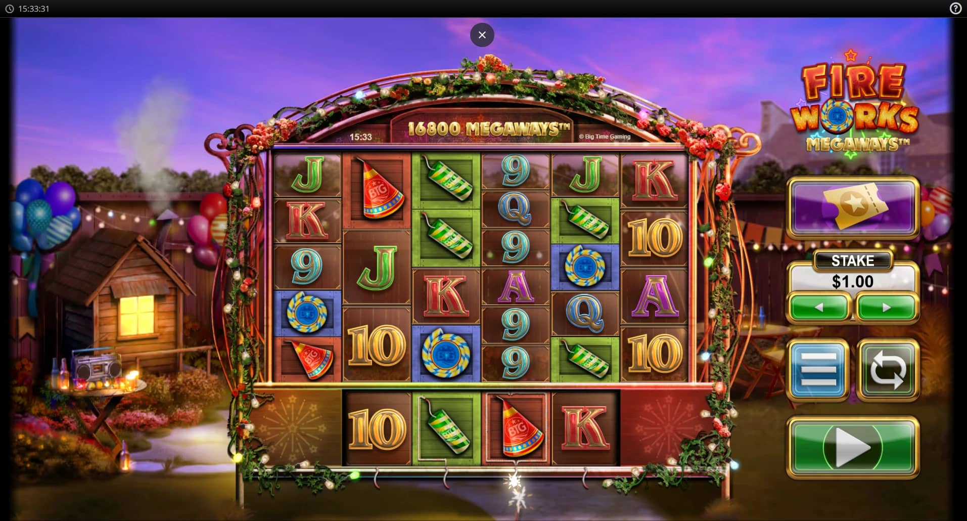 Fireworks Megaways Slot Gameplay