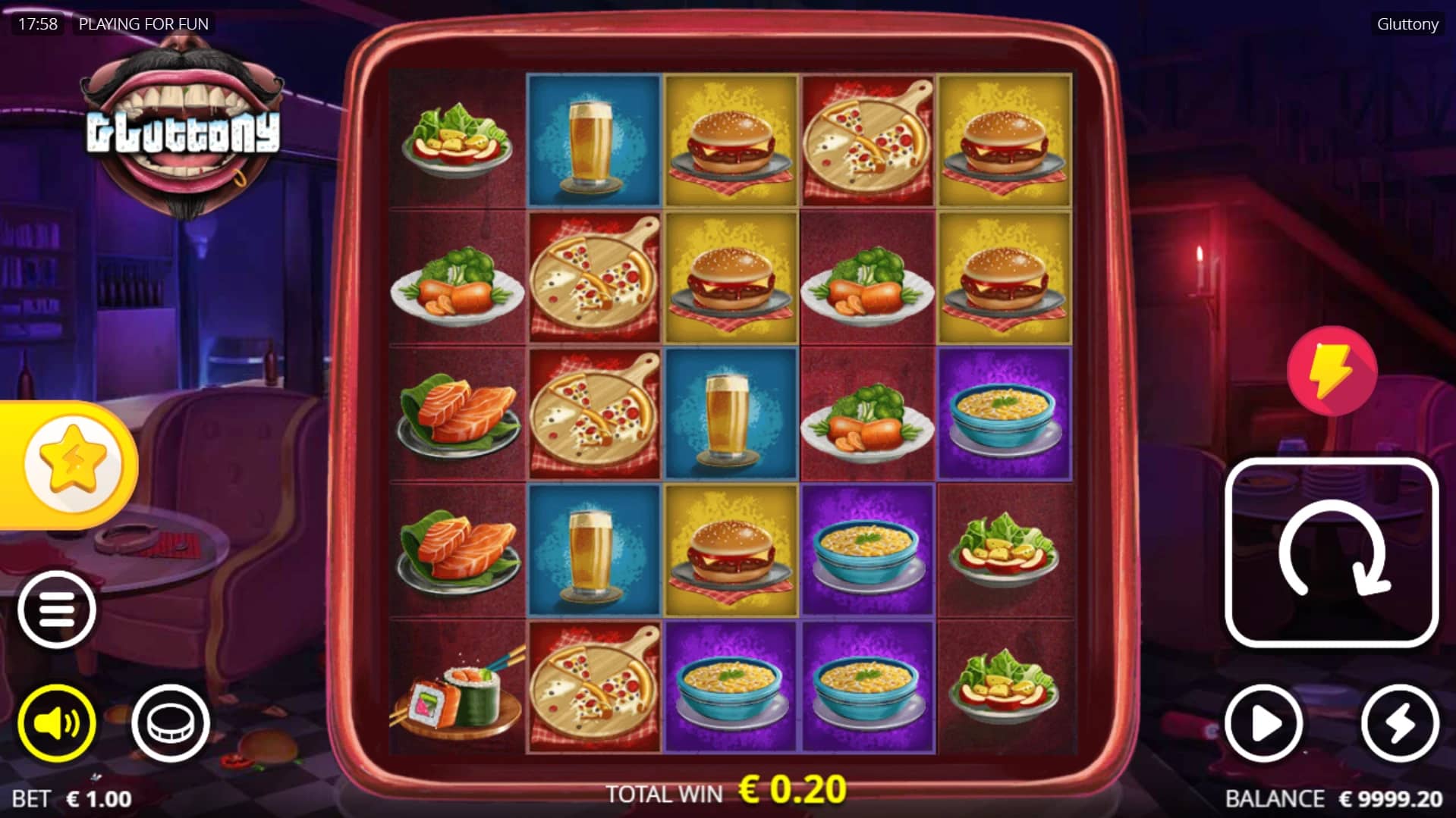 Gluttony Slot Gameplay