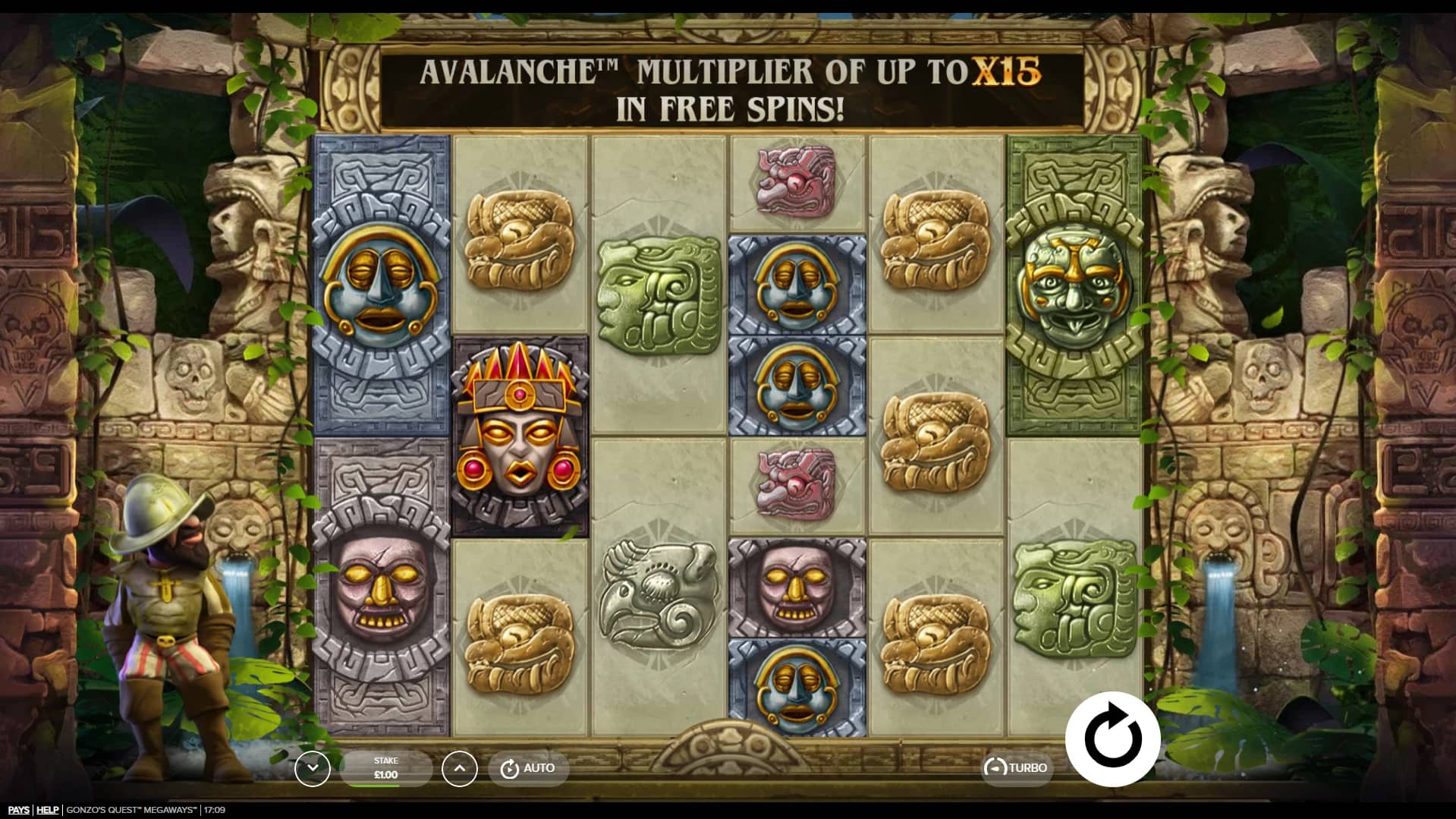 Gonzo's Quest Megaways Slot Gameplay