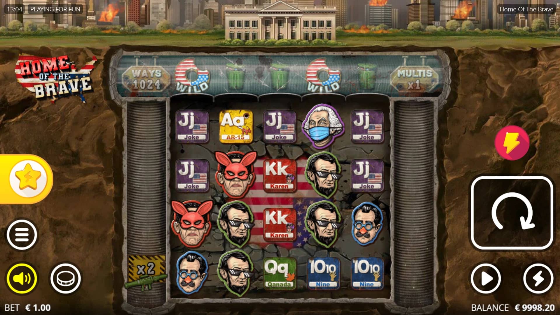 Home of the Brave Slot Gameplay