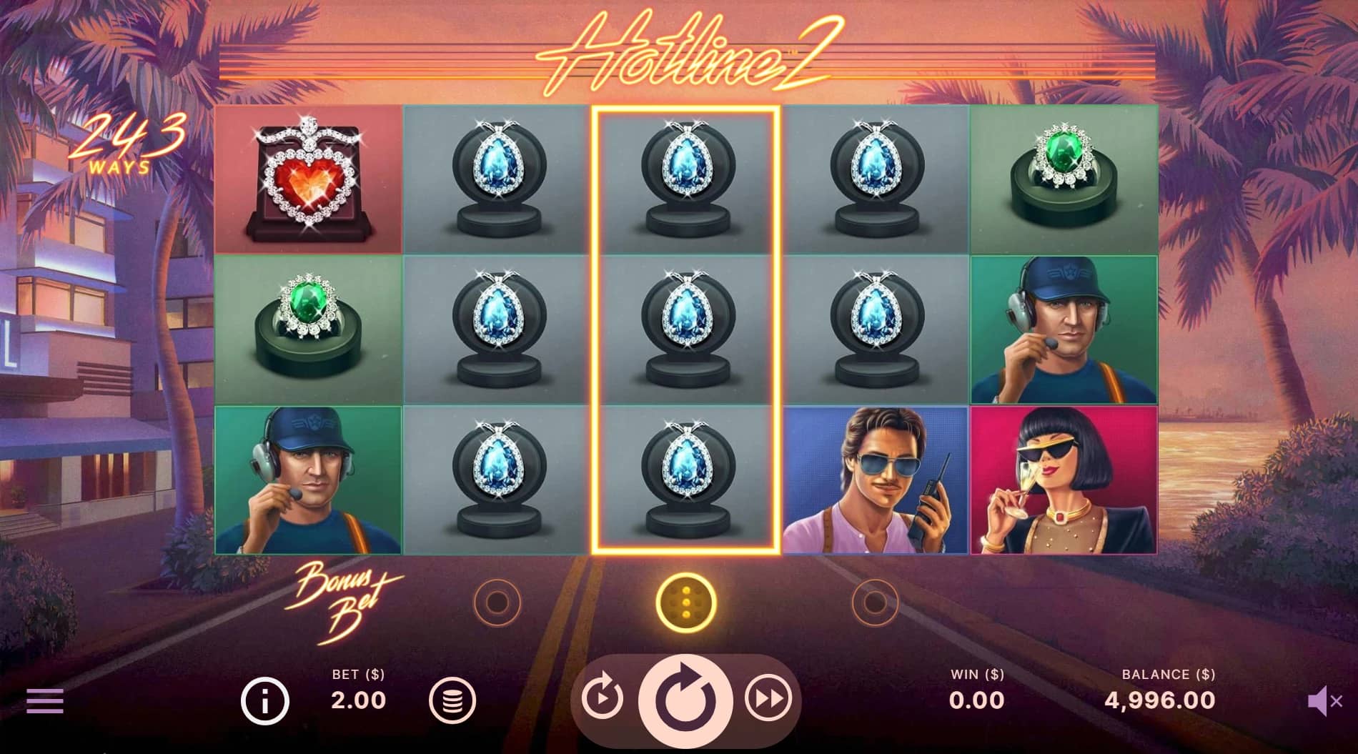 Hotline 2 Slot Gameplay